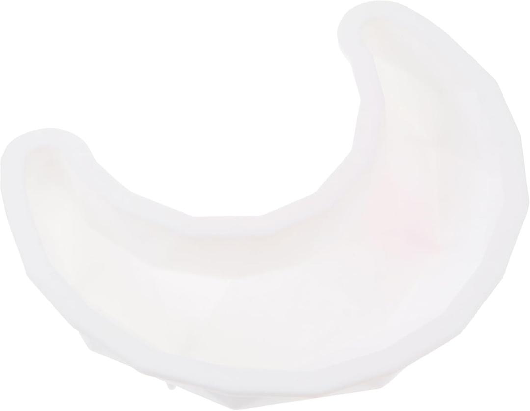 9pc Quality Silicone Moon Shape Dessert Mold Cake Baking Pan Mousse Cake Molds for Home Commercial Use (18x13.5cm)