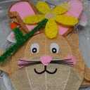 Easter Decorations Outdoor Yard Decor, Set of 2 Lighted Bunny Ornament for Porch Lawn Patio Garden, 120 LED Lights, 35 Inch, Rabbit Gifts for Women Mom, with Carrot & Blossom