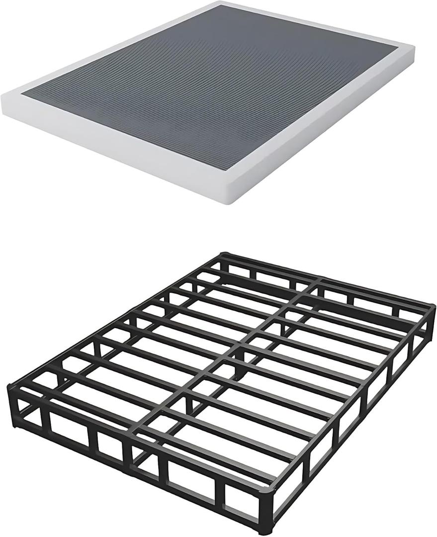 Queen Box Spring 8 Inch Heavy Duty Metal Box Springs,Mattress Foundation with Fabric Cover, Noise Free, Non-Slip,Easy Assembly.