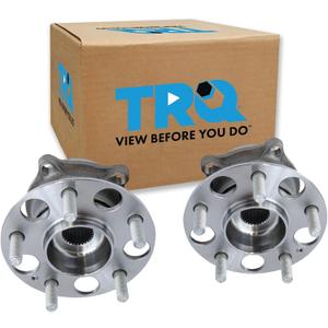 TRQ Rear Left and Right Wheel Bearing and Hub Assembly Set 2 Piece Compatible with 2014-2016 Acura MDX AWD with ABS