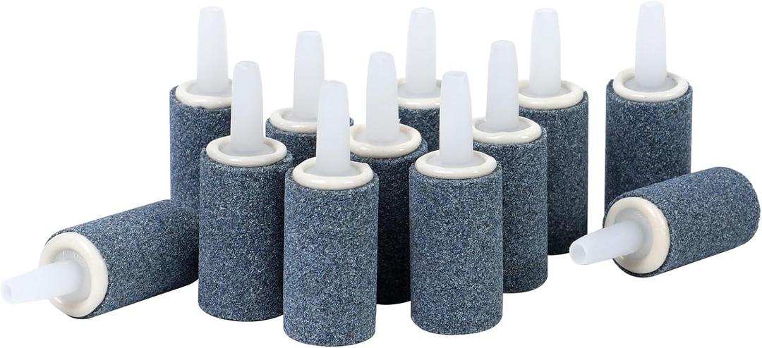 AQUANEAT Aquarium Air Stones 1 inch 12 Pack, Bubble Stone, Aerator Bubble Diffuser, Air Pump Accessories for Aquariums, Fish Tanks, and Hydroponics