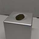 Y-in Hand Tissue Box Cover, Decorative Square Facial Storage Tissue Box Holder, Home Accessories for Bathroom Vanity Countertops, Dressers, Night Stand, Parlors and Office - Silver