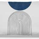 Nogrit Navy Blue Boho Pillow Covers 12x20, Mid Century Modern Throw Pillow Cases, Boho Decor for Living Room & Bedroom