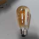 ASOKO ST58 Antique LED Filament Light Bulbs, LED Dimmable Edison Light Bulbs 4W, 2700K Warm White (Amber Glass) E26 Base Pack of 6