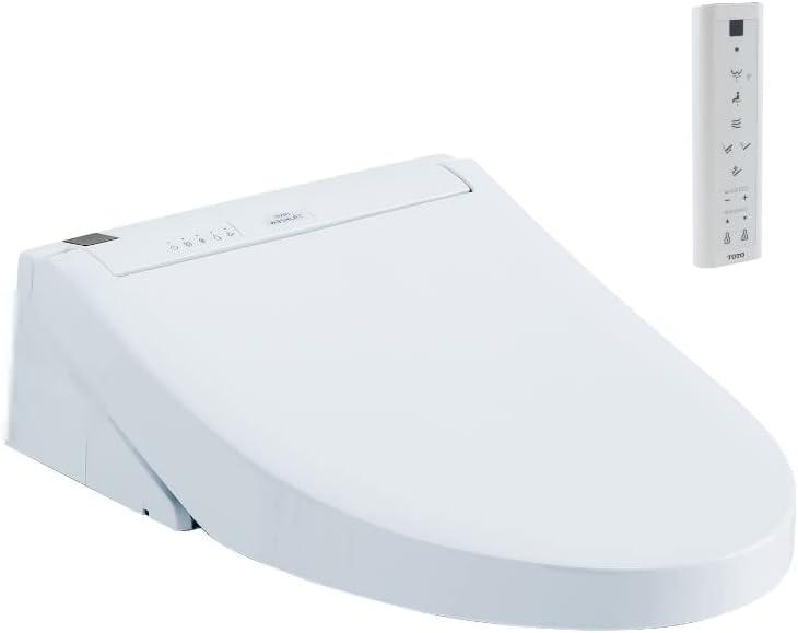 TOTO® C5 WASHLET®+ Ready Electronic Bidet Toilet Seat with PREMIST and EWATER+ Wand Cleaning, Elongated, Cotton White - SW3084T40#01