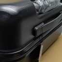 KYME 24-Inch Medium Luggage with Dual 360 Spinner Wheels Hardshell Checked TSA Approved Suitcase for Lightweight Travel (Black, 24" Checked)