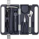 HOTO 18-Piece Tool Kit, Electric Screwdriver w/LED, 3 Torque, 10 Bits, Basic Home Tool Kit - Compact & Portable w/Hidden Buckle, Home Repair Set for DIY Projects/Dorm Repairs/Assembling