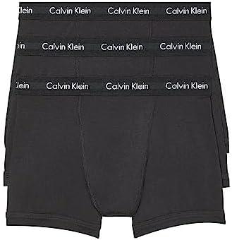 Calvin Klein Men's Cotton Stretch 3-Pack Boxer Brief, Black, Size L