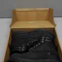Work Boots for Men Waterproof Soft Toe Non Slip Comfortable Leather Workboots (Black, 10.5)