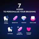 Oral-B Rechargeable Electric Toothbrush, iO9 Genius, 7 Cleaning Modes, Interactive Display, Charging Travel Case, Visible Pressure Sensor, 4 Brush Heads, Black