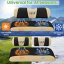 10L0L Golf Cart Front & Rear Seat Covers Full Set for Yamaha G2 G8 G9 G11 G14 G16 G19 G20 G21 G22 & Club Car DS Pre-2000, Tomberlin Emerge E2, E-Z-GO Marathon, Fits 4 Passenger Seat Golf Cart