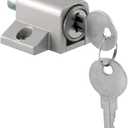 Prime-Line U 9861 Sliding Door Keyed Lock, Push-In  Replace Broken Parts and Add Additional Home Security, Painted Diecast Case, Aluminum Finish (Single Pack)