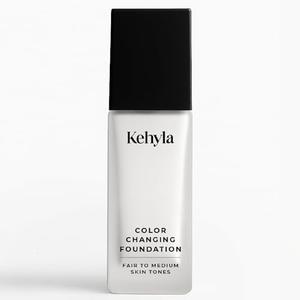 Kehyla Beauty™ Color Changing Foundation for Mature Women, Self-Adjusting Lightweight Full Coverage Formula for Fair to Medium Skin Tones, Hydrating & Blurring, Long-Lasting Natural Finish, 30ml