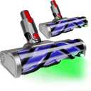 Upgraded 2 Brushes Vacuum Head Replacement for Dyson V7/V8/V10/V11/V15/SV10/SV11/SV12/SV14/SV15/SV22((Not for Slim) | Anti-Tangle Motorhead with LED Light | Quick-Release Cordless Vacuum Cleaner Head