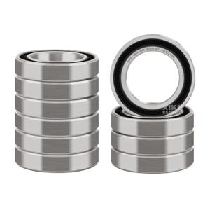 XIKE 10 Pcs 6804-2RS Bearings 20x32x7mm, Double Rubber Seals and Pre-Lubricated, Deep Groove Ball Bearing.