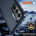 SPIDERCASE Designed for Samsung Galaxy S23 Case, [10 FT Military Grade Drop Protection], 2 Pack [Tempered Glass Screen Protector+Camera Lens Protector] Heavy Duty Shockproof Case, Deep Blue