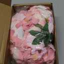 80 Pcs Assorted Fake Flower Heads Mini Artificial Flower Heads Bulk Silk Faux Daisy for Crafts Fake Peony Rose for Wedding Party Wreath Home Decoration(Pink)