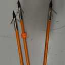 GPP 32 inches Bowfishing Arrows Fish Hunting Solid Fiberglass Shaft with Broadheads and Safty Slides for All Bows Fishing Huntings