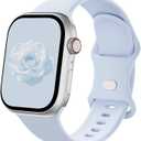 Silicone Band Compatible with Apple Watch 41mm 38mm 40mm 49mm 46mm 45mm 42mm 44mm, Replacement Sport Strap Wristband for iWatch Series 11 10 9 8 7 6 5 4 SE Ultra 3 2 1 Women Men (Light Blue)