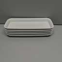 5 Packs Rectangular Plastic Plant Saucers No Holes Drip Trays for Potted Plants, Humidity Trays for Indoor Plants, Plant Saucers for Indoors, Ideal for Window Sill Plant Shelf