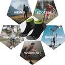 Wildarms Mens Compression Running Ankle Socks Low Cut Anti-Blister Moisture Wicking Cushioned Athletic Socks for Men 3 Pairs (8-10, Black+ Gray+ Dark Blue)