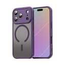 For iPhone 17 Pro Max Case 6.9" Full-Body Phone Case with Built-in Glass Screen Protector& Full Camera Protector,[Magnetic with MagSafe] Drop Proof 17 ProMax Cover, Purple