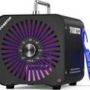 Ozone Machine Generator 40,000mg/h 8000 Sq. Ft. Ozone Machine Odor Removal for Home and Car with 120min timer All Metallic Black