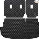 TTX LIGHTING Cargo Liner and Rear Backrest Mat for 2018-2023 Chevy Traverse - Custom Fit PU Leather Cargo Liner and Rear Backrest Protector - All Weather Waterproof Cargo Mats