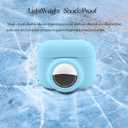 2 in 1 Protective Case Compatible with Apple Airpods Pro 2nd/1st Generation & Airtag Case Combo, Soft Silicone Protective Cover with 2 PCS Screen Protector, Shock-Proof Anti-Scratch(Blue)