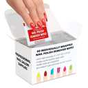 Nail Polish Remover Pads - 100% Non-Acetone - 50 Pack Bulk Set - Individually Wrapped - Quick Nail Polish Remover Wipes - Fingernail Travel Kit to Clear Nail Polish for Home & Professional Removal