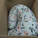 Boppy Nursing Pillow - Firm, Ergonomic U-Shaped Bottle and Breastfeeding Pillow with High Lift for Comfort and Support, Spacious Surface - Pink Garden Flowers