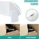 Vekkia Bed Wedge Pillow for Headboard High-Density Foam Fills Gaps (0-5.5") Between Mattress and Headboard, Wedge Pillow with Pockets for Phone & Remotes, Washable Cover King Size (White)