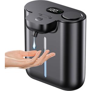Automatic Soap Dispenser,9 Levels Liquid Soap Dispenser for Kitchen, RechargeableTouchless Liquid Hand Soap Dispenser for Bathroom,16.9oz/500ml,1200mah Rechargeable,Wall Mount & Countertop