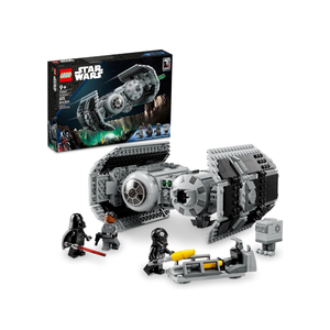LEGO Star Wars TIE Bomber Model Building Kit, Star Wars Toy Starfighter with Gonk Droid Figure, Darth Vader Minifigure and Lightsaber, Collectible Star Wars Gift for 9 Year Olds, 75347