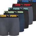 PUMA boys 5 Pack Performance Boxer Briefs (Grey/Bright)