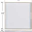 MAONAME 13" Decorative Tray, White Serving Tray with Handles, Coffee Table Trays, Square Plastic Trays for Ottoman, Bathroom, Kitchen