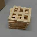 Tioncy 36 Pcs Mini Wooden Pallets Wood Pallet Coasters Crafts Rustic Square Bar Coasters for Hot Cold Beverage Drink Wine Beer Table Protection, 4" x 4" x 0.6"