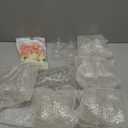 3.15'' Hanging Glass Tealight Holder Globe and Clear K9 Crystal Garland Strands, Hanging Glass Terrarium Containers for Wedding Party Tree Decoration(48 Pcs)