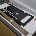 Coffee Table for Living Room Wood Farmhouse Style Center Table 39 inch Rectangle Rustic Cocktail Table, Easy Assembly Home Office Accent Coffee Table, Dark Oak Black 