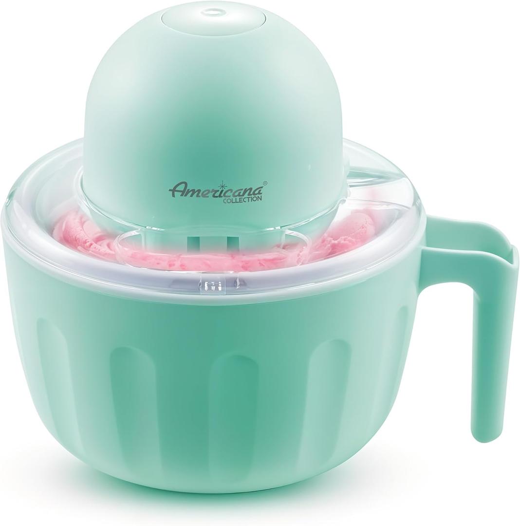 Americana Collection Elite Pint Perfect EIM1205M 1 Pint Ice Cream Maker Freezing Mug, Frozen Yogurt, Sorbet, Gelato Treat, Recipes, Mint