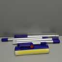 Squeegee for Window Cleaning, Window Squeegee for Home with 60" Long Handle,2 in 1 Window Cleaner Sponge and Dual Side Blade Rubber,Window Cleaner Tool with Long Handle for Glass, Windshield (Blue)