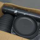 Teivio 32-Piece Kitchen Plastic Wheat Straw Dinnerware Set, Service for 8, Unbreakable Modern Dish Set - Dinner Plate/Dessert Plate/Cereal Bowl/Cup, for Apartment Essentials, Outdoor Camping,Black