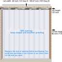 60" X 86" Plastic Vinyl Strip Door Curtain Kit with Hardware