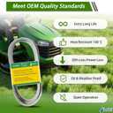 2026 Upgraded for GX20006 UC30568 John Deere Drive Belt, D140 D130 D110 D125 D160 L120 L130 S100 S120 S130 S140 S170 S180 S240 LA115 Lawn Mower, Zero-Stretch & Extra Long Life / 88.9 Inch, Grey