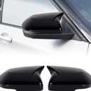 2pcs Car Side Mirror Cover Caps Compatible With Ford Explorer 2020 2021 2022 2023 2024 With Turn Signal, Rearview Mirror Covers Protector, Glossy Black