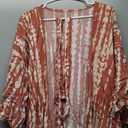 Chunoy Women Loose Open Front Long Kimono Cardigan Beach Wear Cover Up