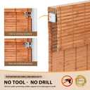 LazBlinds No Tools No Drill Cordless Bamboo Roman Shades, Light Filtering Window Treatment, Roll Up Bamboo Blinds for Windows 37'' W x 64'' H, Wood