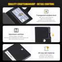 2 x Pop Up Wallet for Men with Buckle, Smart Credit Card Wallet, Mens Minimalist Wallet, Card holder Wallet, ID Window, RFID-blocking(Black) (Oil Wax Leather)