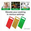 Plastic Food Grater - Pack of 2 - Easy Flat Hand Grater - Fine Cheese Handheld Graters Dishwasher Safe