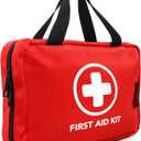 330 Piece First Aid Kit, Premium Waterproof Compact Trauma Medical Kits for Any Emergencies, Ideal for Home, Office, Car, Travel, Outdoor, Camping, Hiking, Boating (Red)